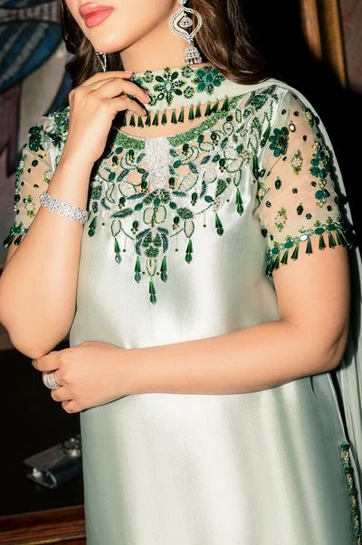 Embroidered Shamooz Silk 3-Piece Suit with Chiffon Dupatta | Ready to Wear