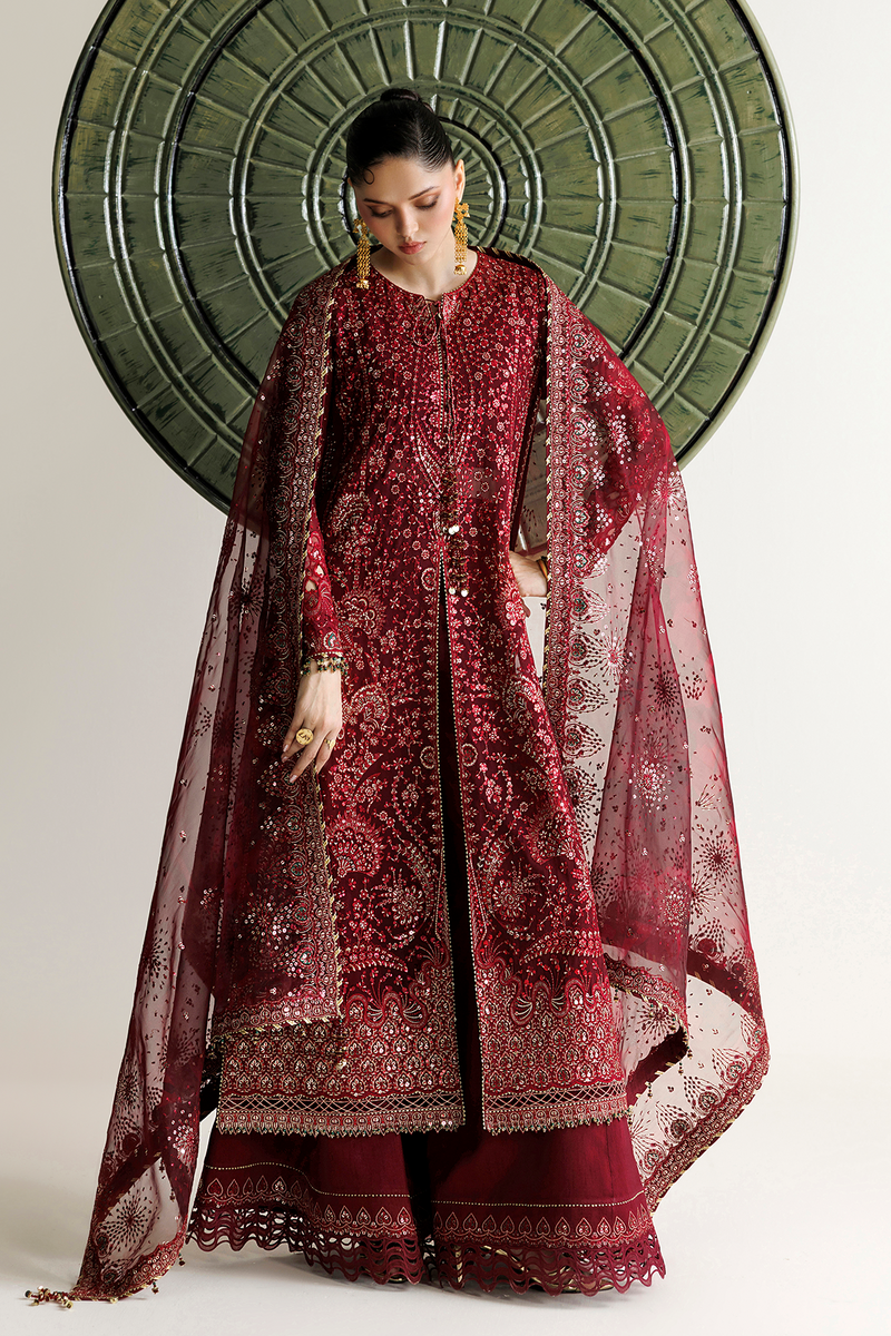 Embroidered Chiffon 3-Piece Suit With Organza Dupatta | Ready To Wear