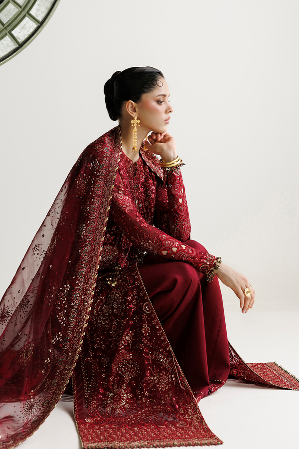 Embroidered Chiffon 3-Piece Suit With Organza Dupatta | Ready To Wear