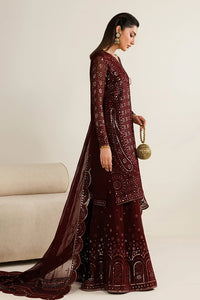 Plum Mirror Luminary: Heavy Embroidered Chiffon Suit | Ready To Wear
