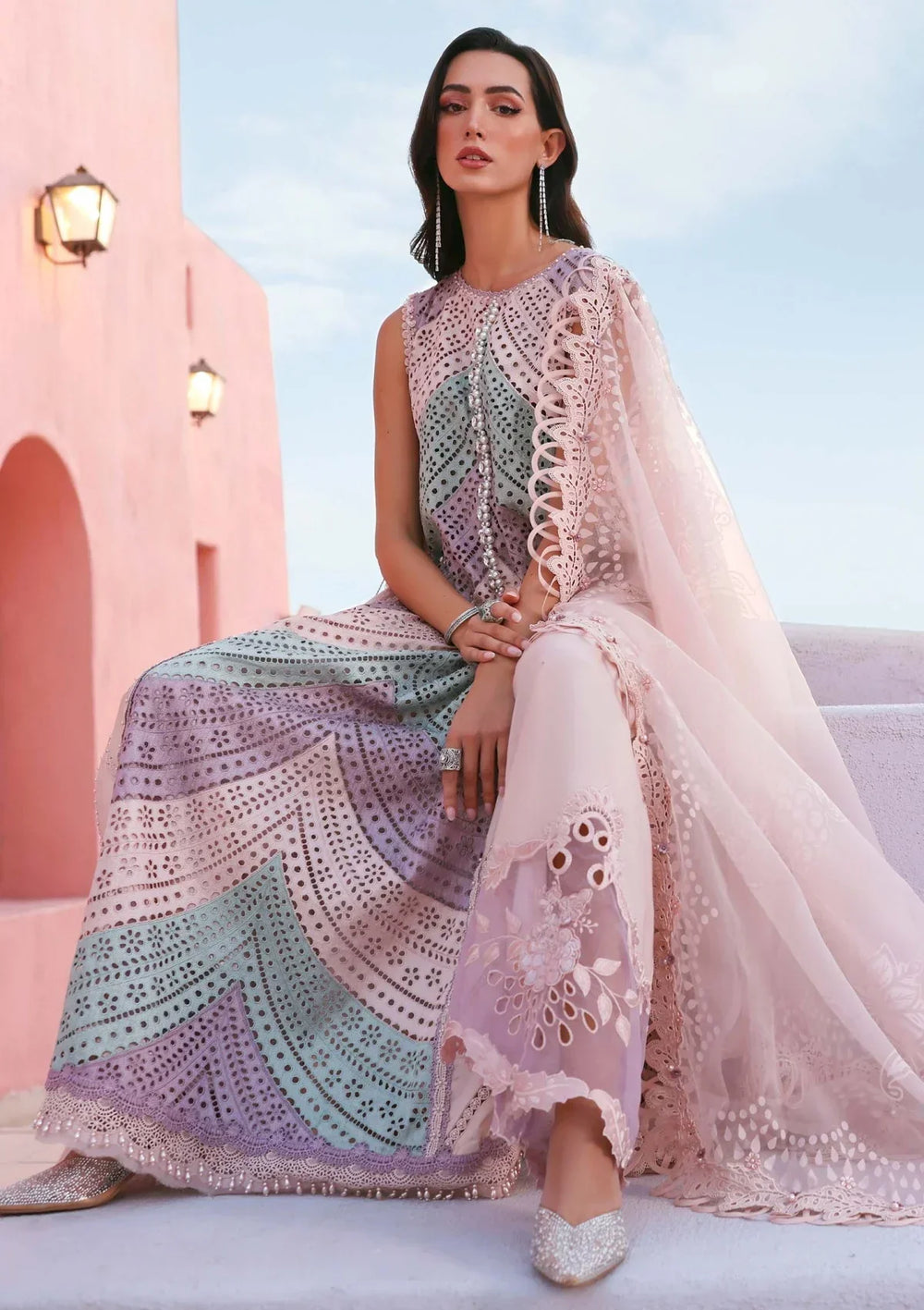 03-Piece Swiss Lawn Suit With Embroidery | Ready To Wear