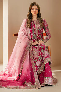 Pink Chiffon Embroidered Formal Suit with Silk Trouser & Net Dupatta | Ready to Wear