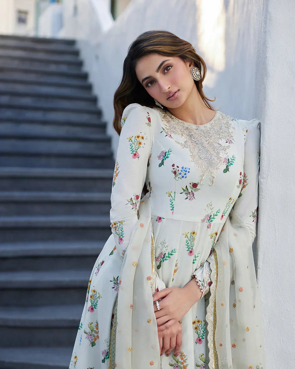 03-Piece Lawn Frock With Embroidery | Ready To Wear