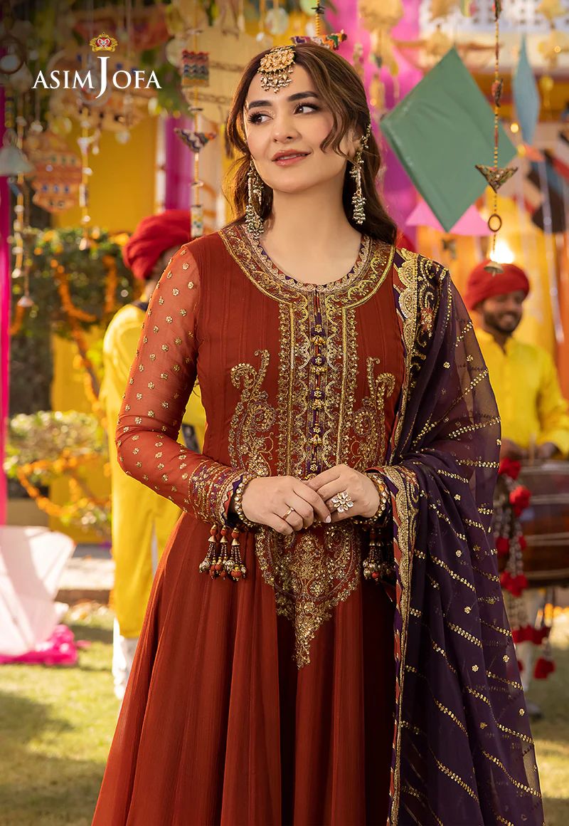 Semi Pure Chiffon Maxi Suit  with 4 Side Border Dupatta | Ready To Wear