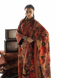 Lawn Embroidered 3-Piece Suit with Chiffon Dupatta | Ready to Wear