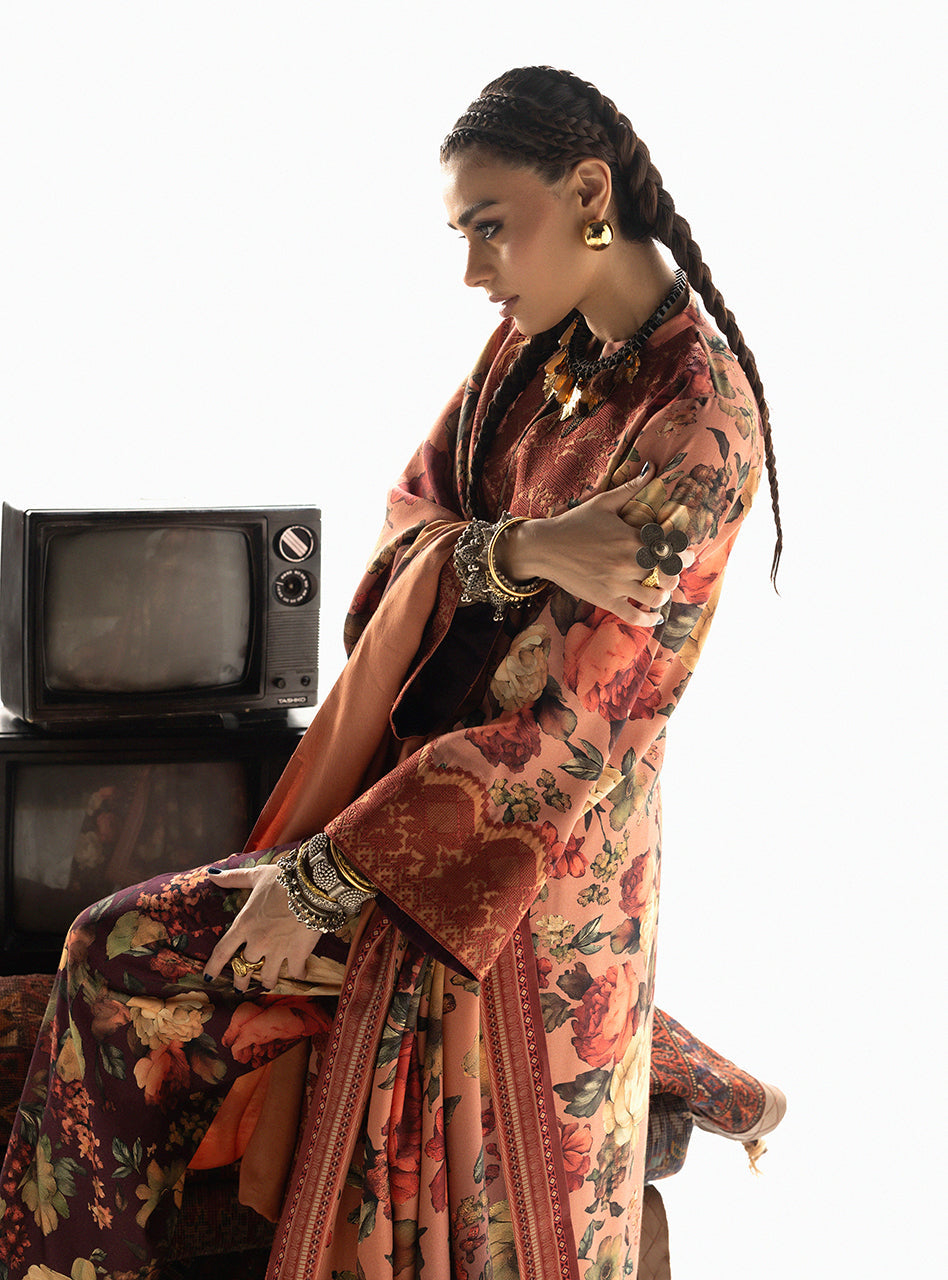Lawn Embroidered 3-Piece Suit with Chiffon Dupatta | Ready to Wear