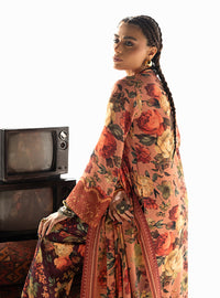 Lawn Embroidered 3-Piece Suit with Chiffon Dupatta | Ready to Wear