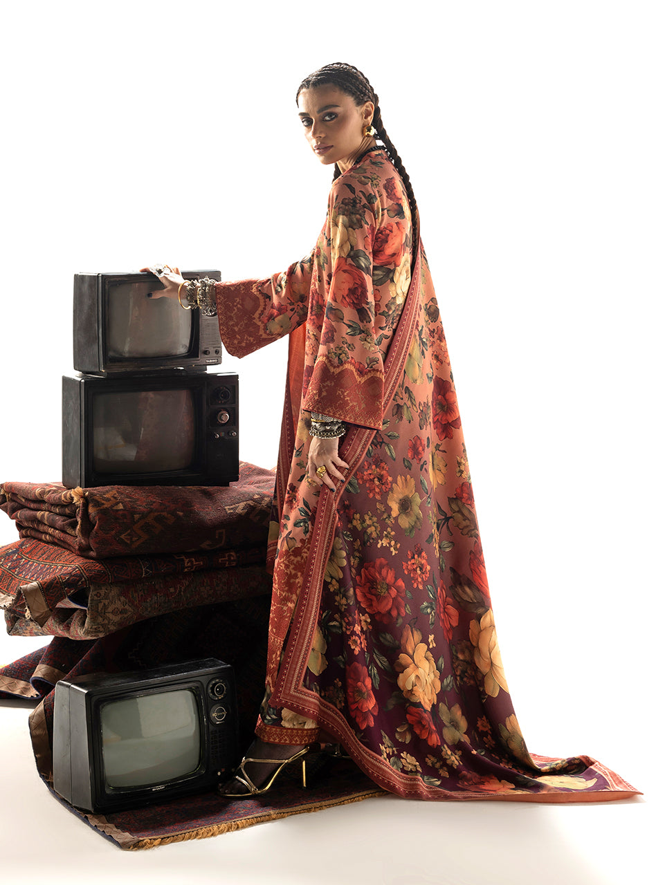 Lawn Embroidered 3-Piece Suit with Chiffon Dupatta | Ready to Wear