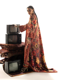 Lawn Embroidered 3-Piece Suit with Chiffon Dupatta | Ready to Wear