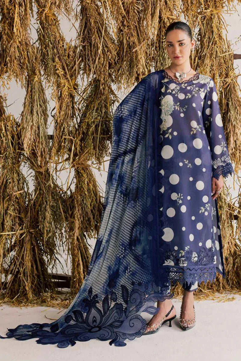 Digital Printed Lawn Suit With Heavy Embroidery & Chiffon Dupatta | Ready To Wear
