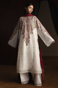 Ivory Kashmiri: Embroidered Lawn Long Kurta | Ready To Wear