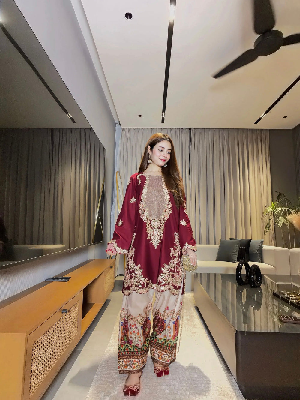 PREMIUM STITCHED 2-PIECE SILK SUIT | Ready To Wear