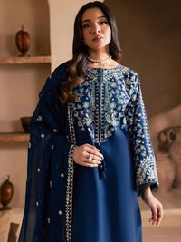 Elegant Embroidered Egyptian Cotton 3-Piece Suit with Chiffon Dupatta | Ready to Wea