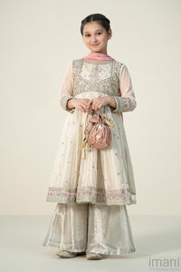 Chiffon Flare Suit With Embroidered Koti & Chiffon Dupatta | Ready To Wear