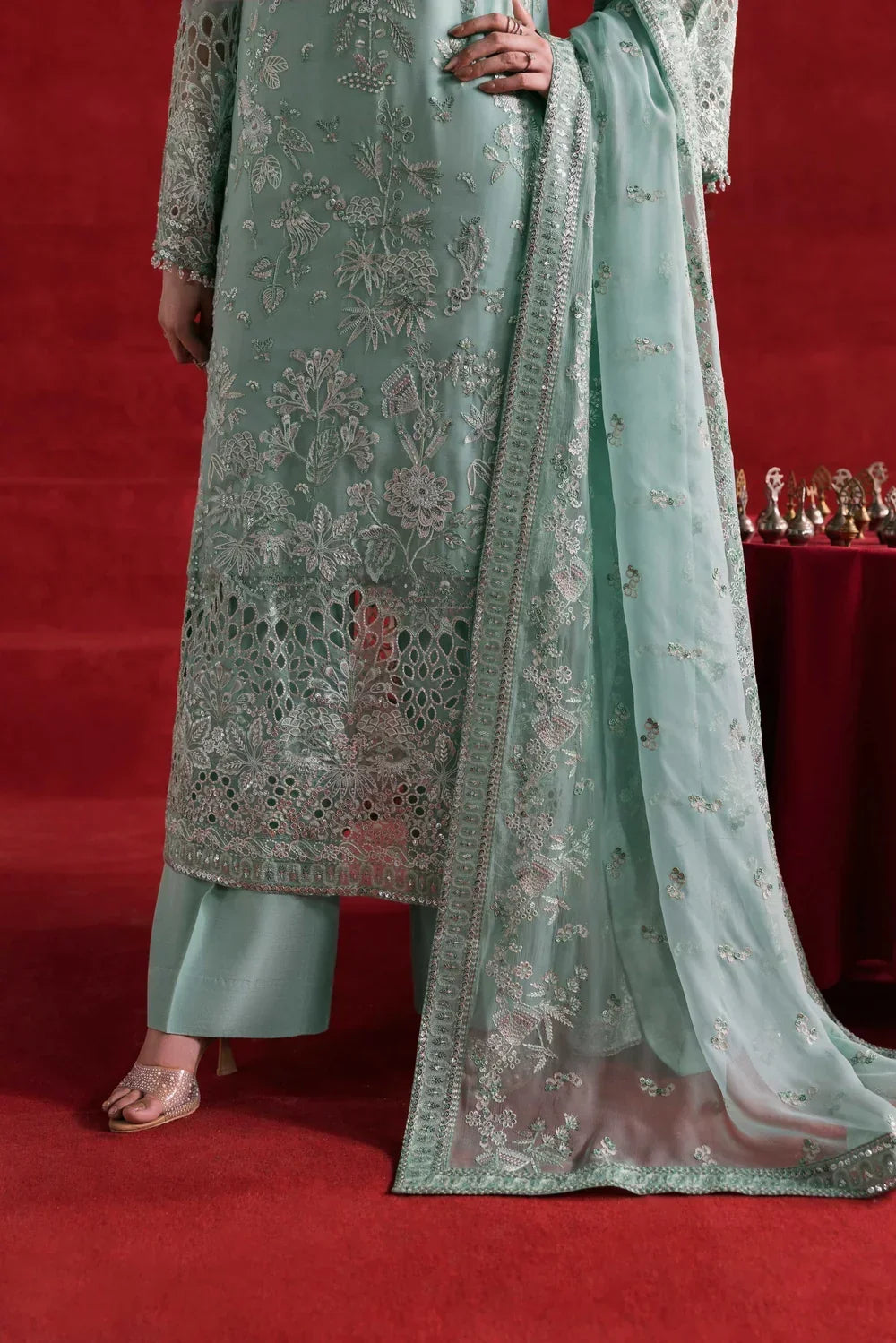 Embroidered Chiffon 3-Piece Suit with Ready-to-Wear Chiffon Dupatta | Ready to Wear