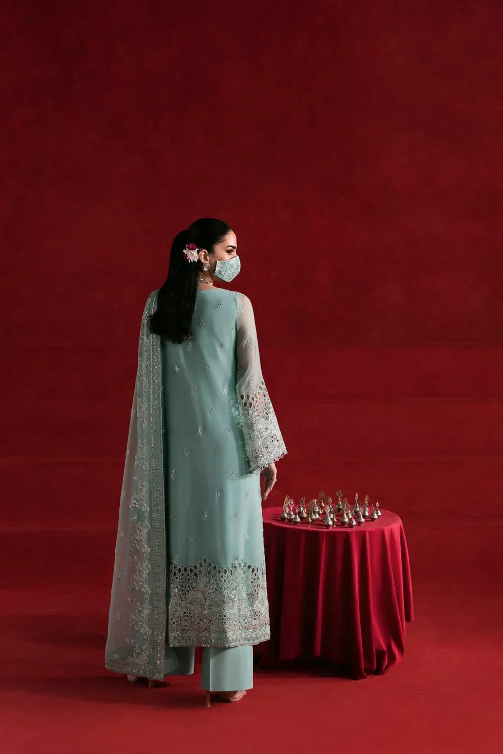 Embroidered Chiffon 3-Piece Suit with Ready-to-Wear Chiffon Dupatta | Ready to Wear