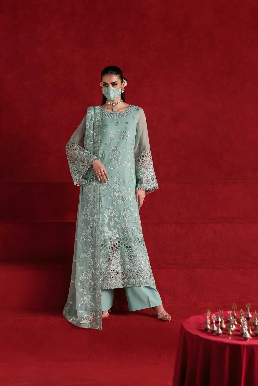 Embroidered Chiffon 3-Piece Suit with Ready-to-Wear Chiffon Dupatta | Ready to Wear